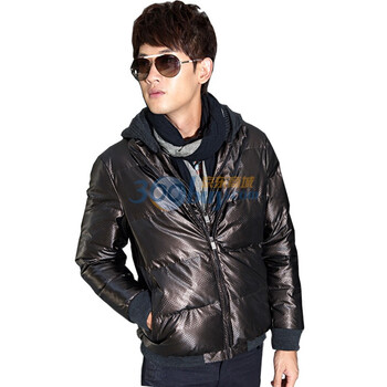 SEVENJOY柒加尚品 叠方层格 2011秋冬男装新装韩式时尚潮流羽绒服15YR06 咖啡色 XXL