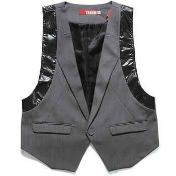 匠工房TAKUM2012龙年春季新款男士时尚商务休闲西装马甲1908 XL/180