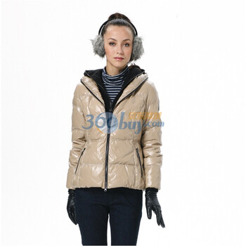 波司登 2011新款 羽绒服 女连帽短面包 BR2220A 米色 185/104A(XXXL)