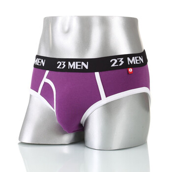 爱杉士23MEN 男士星期系列七色纯棉三角内裤K02PE 紫色 XXL