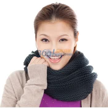 法国乐颂 les100ciels 羊绒新品舒适保暖透气羊绒羊毛颈巾男女装 C409S015 深绿 U
