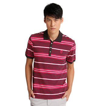Jack Jones/杰克琼斯 T恤 纯棉条纹男士POLO衫C(咖啡色)|211206038083 195/112A/XXXL