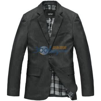 shopzoom男装新版男士推荐修身休闲西装[Q3011]灰色1XL