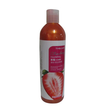 爱茜玛草莓补水嫩肤磨砂香浴啫喱400ml