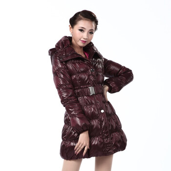 2011新款 康博羽绒服 女时尚中款面包 KB1150 酒红色 185/104A(XXXL)