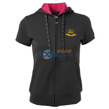 Giordano佐丹奴 卫衣 女时尚泼彩短袖开胸卫衣 01371402 灰色 S