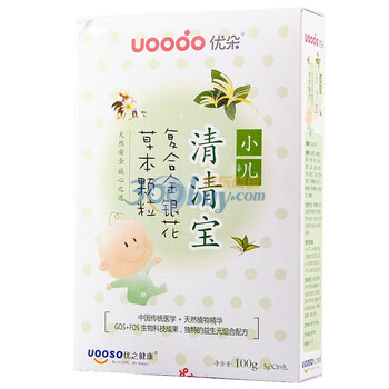 优朵小儿清清宝复合金银花草本颗粒20包 通便去火