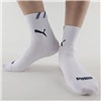 PUMA 彪马 男士提花运动 短款袜子 黑色 25-27cm
