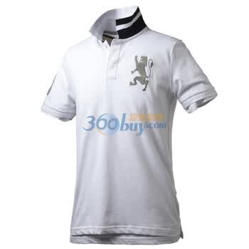 Giordano佐丹奴 Polo 男弹力狮王运动修身Polo 01010180 雪 XL