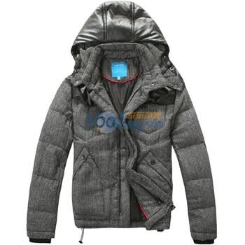 马克华菲 男装短款羊毛保暖羽绒服 7114015709灰色XXL