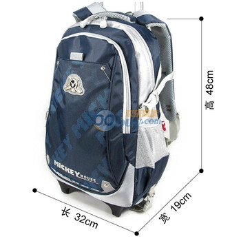 迎龙年 特卖会直降130元 SM80260 Disney 迪士尼休闲拉杆书包 藏青