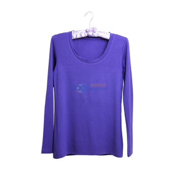 clostyle洛黛尔莫代尔棉长袖百搭多彩糖果色打底外穿两用T-Shirt 紫色 均码