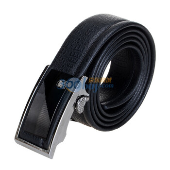 LTWFRANE法国老人头男士优质软牛皮加宽自动扣皮带610100027黑 简约扣头精致纹理 115