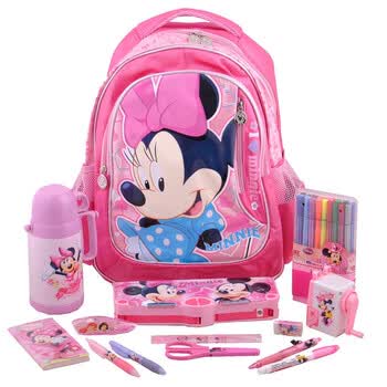 迪士尼/Disney 书包文具开学礼盒14件套装 RE596 两色可选 粉色