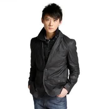 Jack Jones/杰克琼斯假两件单开叉西服E(黑)|211108024010 XXXL