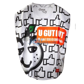 Giordano佐丹奴 T恤 女勇气至强Big Tee 01391094 幽灵白 M