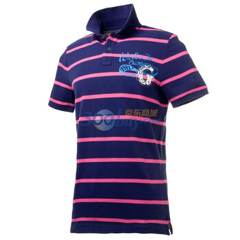 Giordano佐丹奴 Polo 男怀旧章印花自由间珠地POLO 01011011 藏蓝 XL