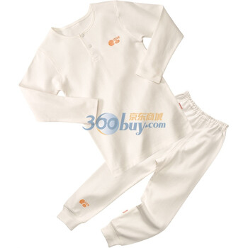 贝贝怡（bornbay） BB803 宝宝服 前开襟套装 婴儿童装内衣米色110码