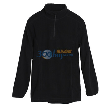 as安都 2011秋冬 新款女装休闲百搭半开襟卫衣9141291Q 黑色 XL