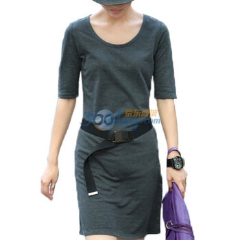 艾米 AMII 圆领中袖帅气修身纯色 连衣裙 C5NQ1042601 深灰色 M