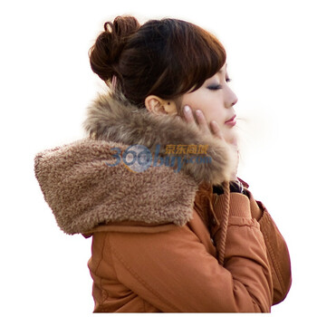 2011新款冬装加厚棉衣女韩版 貉子毛领羊羔绒中长款棉服毛毛胆棉袄女装外套D69 古铜色 XXL