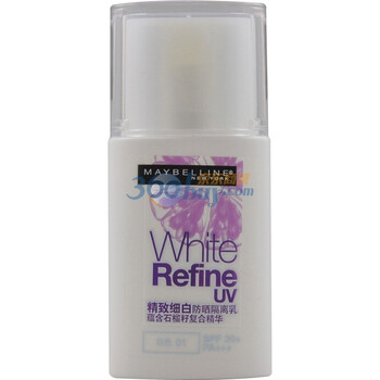 美宝莲精致细白防晒隔离乳 01 白色 SPF30+ PA+++