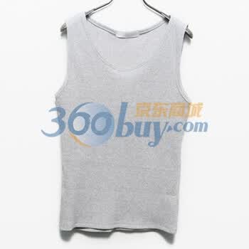 购物赢大奖 时尚起义 夏装韩国进口简约基本款背心 男503602 冷灰色 one
