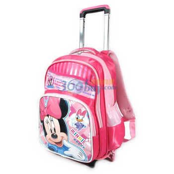 时尚迎春 特价促销 SM10087 Disney 迪士尼拉杆书包 玫红