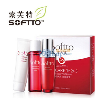 索芙特皙白焕彩系列皙白焕彩洁面霜75g+皙白焕彩柔肤水100ml+皙白焕彩精华乳液50g