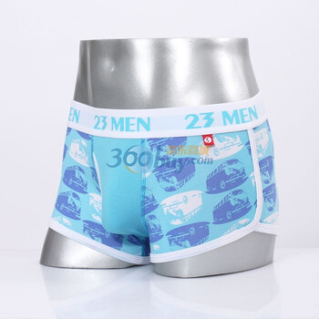 爱杉士23MEN 男士都市汽车莫代尔平角内裤PJD19 天蓝色 XXL
