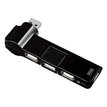 日本SANWA SUPPLY USB-HUB238BK 4口高速可调节角度的HUB集线器 兼容Window7 四色/黑色