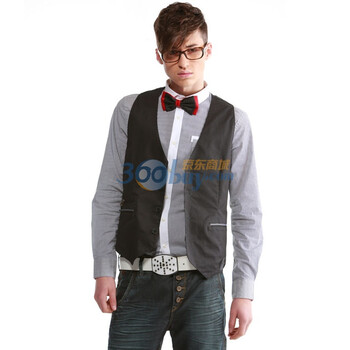 FUN 外套 2012春夏新品时尚男装马甲背心 FMBC1W05021 FMBC1W05022 多色可选 黑色 175
