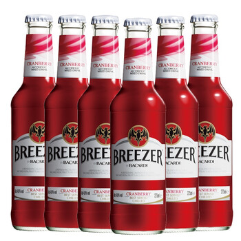 Bacardi百加得冰锐预调朗姆酒6瓶装野莓味