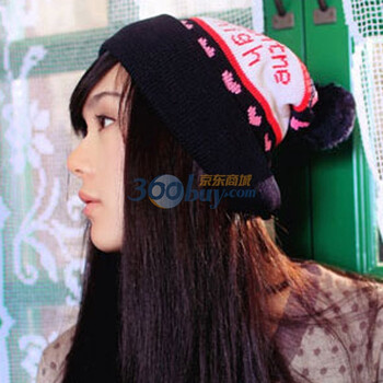 粉色绵羊pinksheep 针织帽 情人节黑色成人
