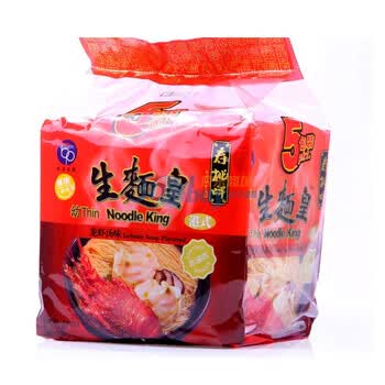 香港名牌 寿桃牌生面皇龙虾汤味 五连包 3袋x350g（70gx5小包）