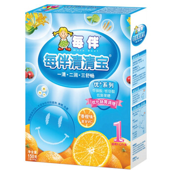 每伴优+婴儿清清宝香橙味 适合1-12个月宝宝 1段盒装