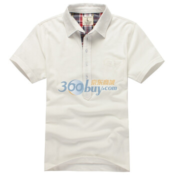 零号男 格纹本布领简约POLO衫 BFD0038 米色 XXL