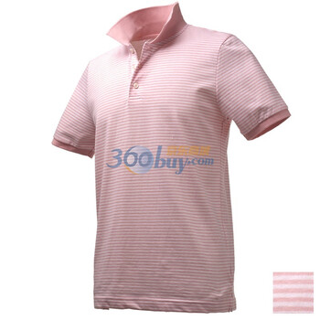 Giordano佐丹奴 Polo 男彩棉细横间平纹POLO 01010008 浅粉红 M