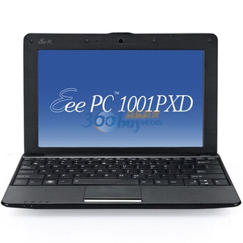 华硕（ASUS）EeePC 1001PXD 10.1英寸上网本 （N455 1G 250G 无线 摄像头 黑色）