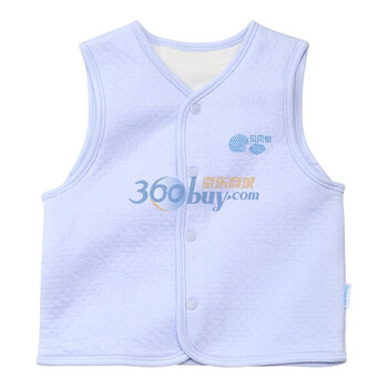 贝贝怡(bornbay) BB113 宝宝服饰 保暖马甲 婴儿童装内衣 浅蓝色 92码