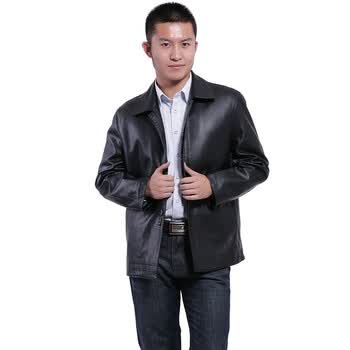 皮尔大帝PeeieEmpire2011秋冬新款男士翻领水洗皮衣A8101款黑色XXXL