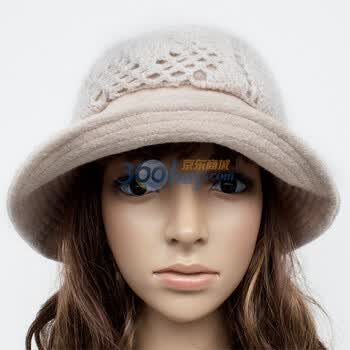 伊点饰品　ELENA DIVIES 新款热销　针织金丝漏空时尚秋冬淑女小边帽087200061　帽子 白色 57cm