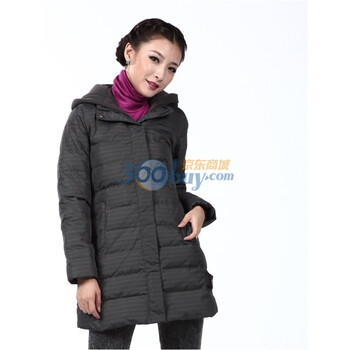 2011新款 康博羽绒服 女休闲针织连帽中面包 KB1158 黑色 185/104A(XXXL)