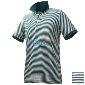 Giordano佐丹奴 Polo 男彩棉细横间平纹POLO 01010008 绿色 L