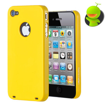 哈密瓜（hamimelon） HM0101　iphone4保护套 升级版钢琴烤漆12色 外壳 黄色 送防尘塞贴膜