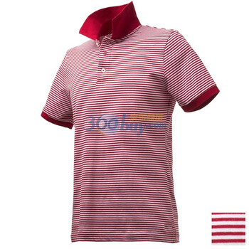 Giordano佐丹奴 Polo 男彩棉细横间平纹POLO 01010008 暗红 XL