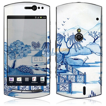 ideaSkin 索尼爱立信 MT15i / XPERIA Neo / Halon 蓝柳絮 外壳保护套皮贴膜 DBLC202166