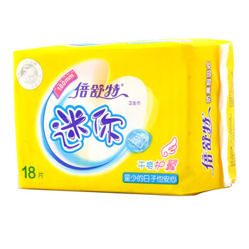 倍舒特干爽护翼迷你卫生巾18片*6 SN22018