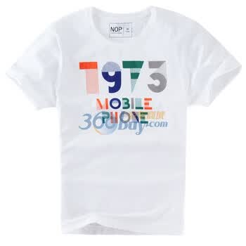 NOP 男士 2012夏季新品70年代印花系列T恤 1973 漂白色 XL