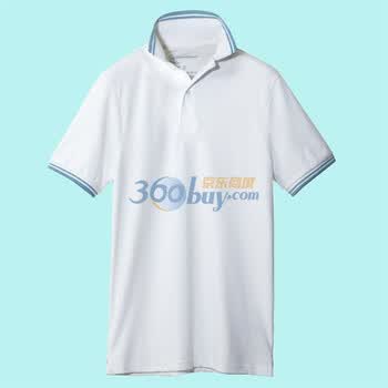 Giordano佐丹奴 Polo 男撞色边小立领修身POLO 01012001 幽灵白 XL